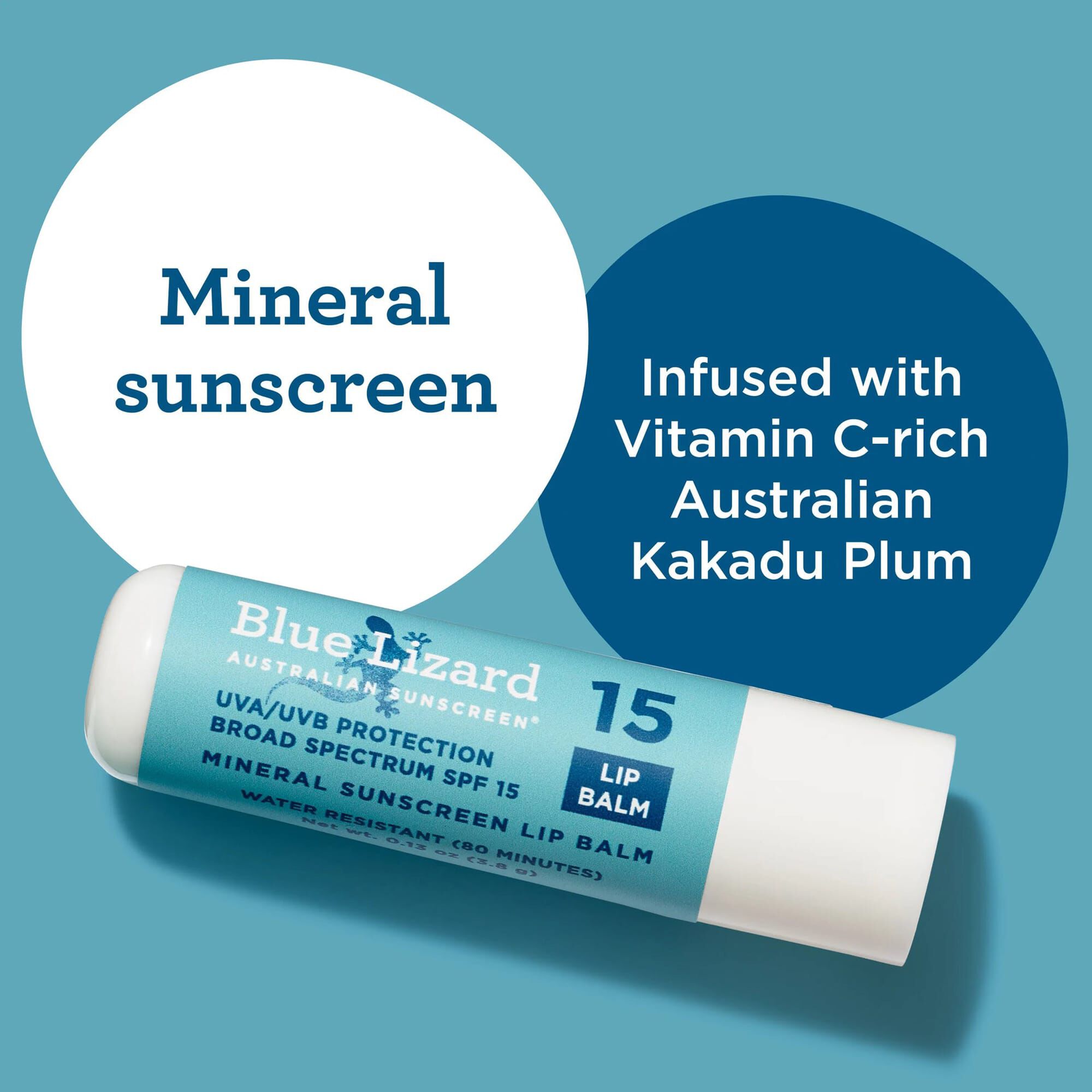 Blue Lizard Mineral SPF 15 Lip Balm, 0.13 oz., 3-Pack, , large
