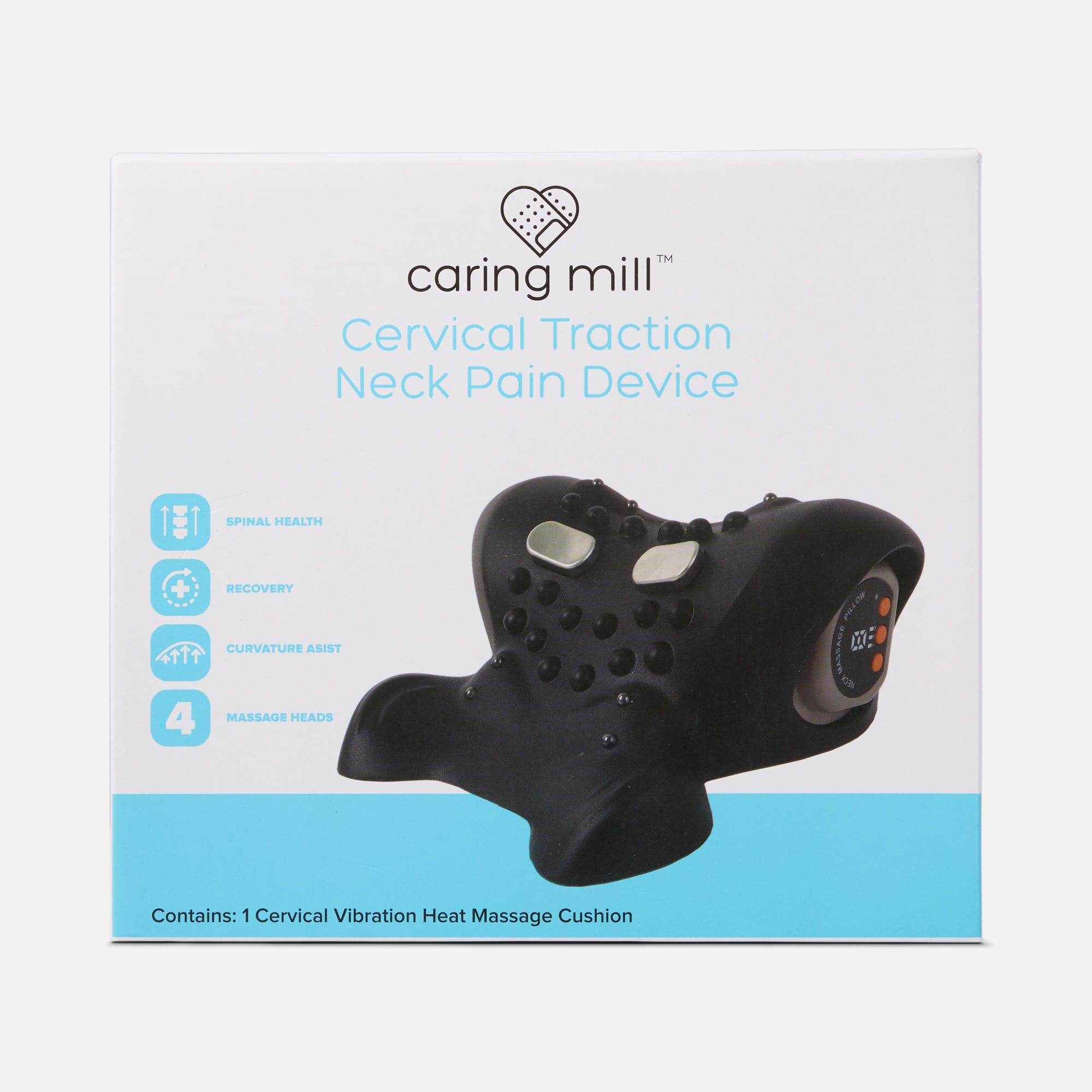 Caring Mill™ Cervical Traction and Neck Pain Release Stretcher with Heat and Massage, , large