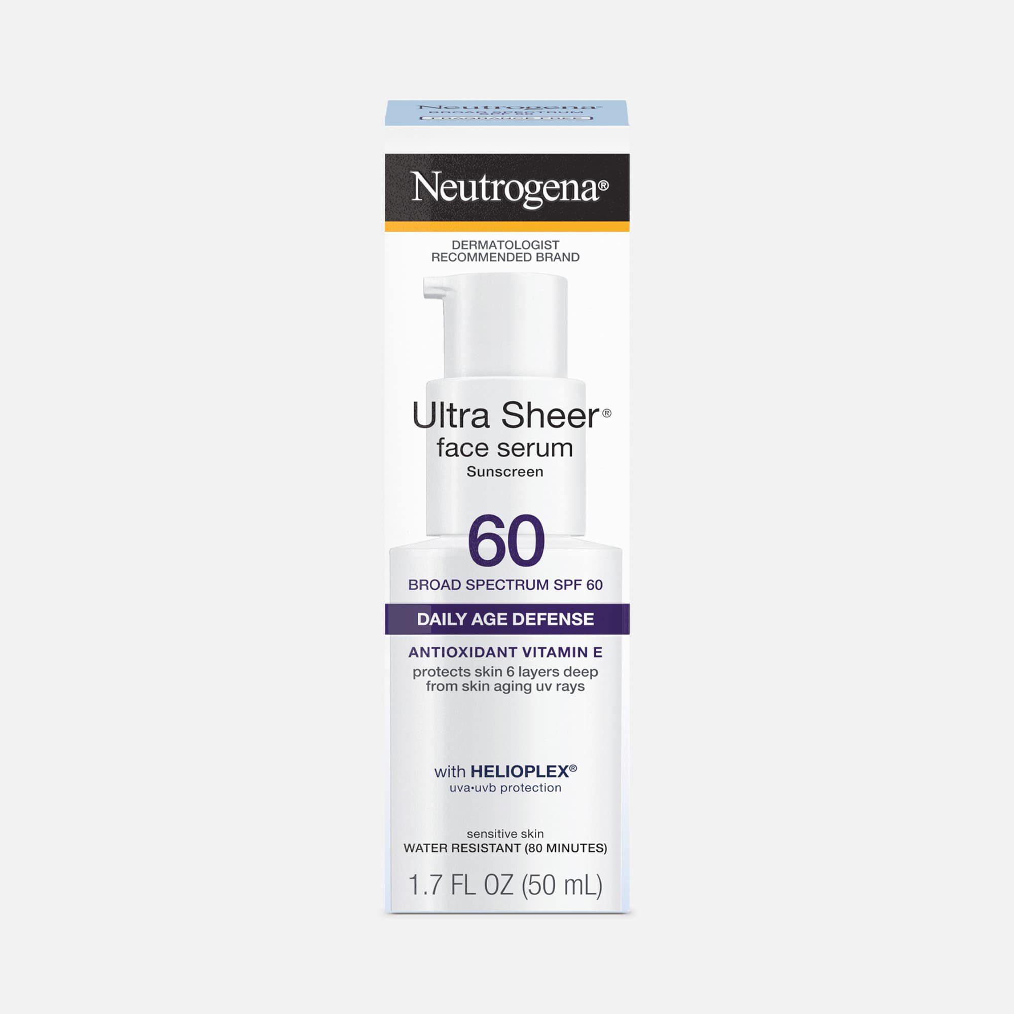 Neutrogena Ultra Sheer Face Serum SPF 60, 1.7 oz., , large