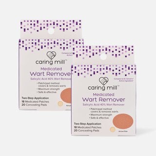 Caring Mill™ Wart Remover Medicated Discs,18 ct. Medicated Patches and 20 Concealing Pads (2-Pack), , large