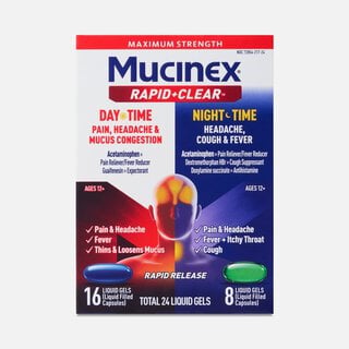 Mucinex® Rapid+Clear™ Day & Night Cold and Flu Medicine, 24 ct.