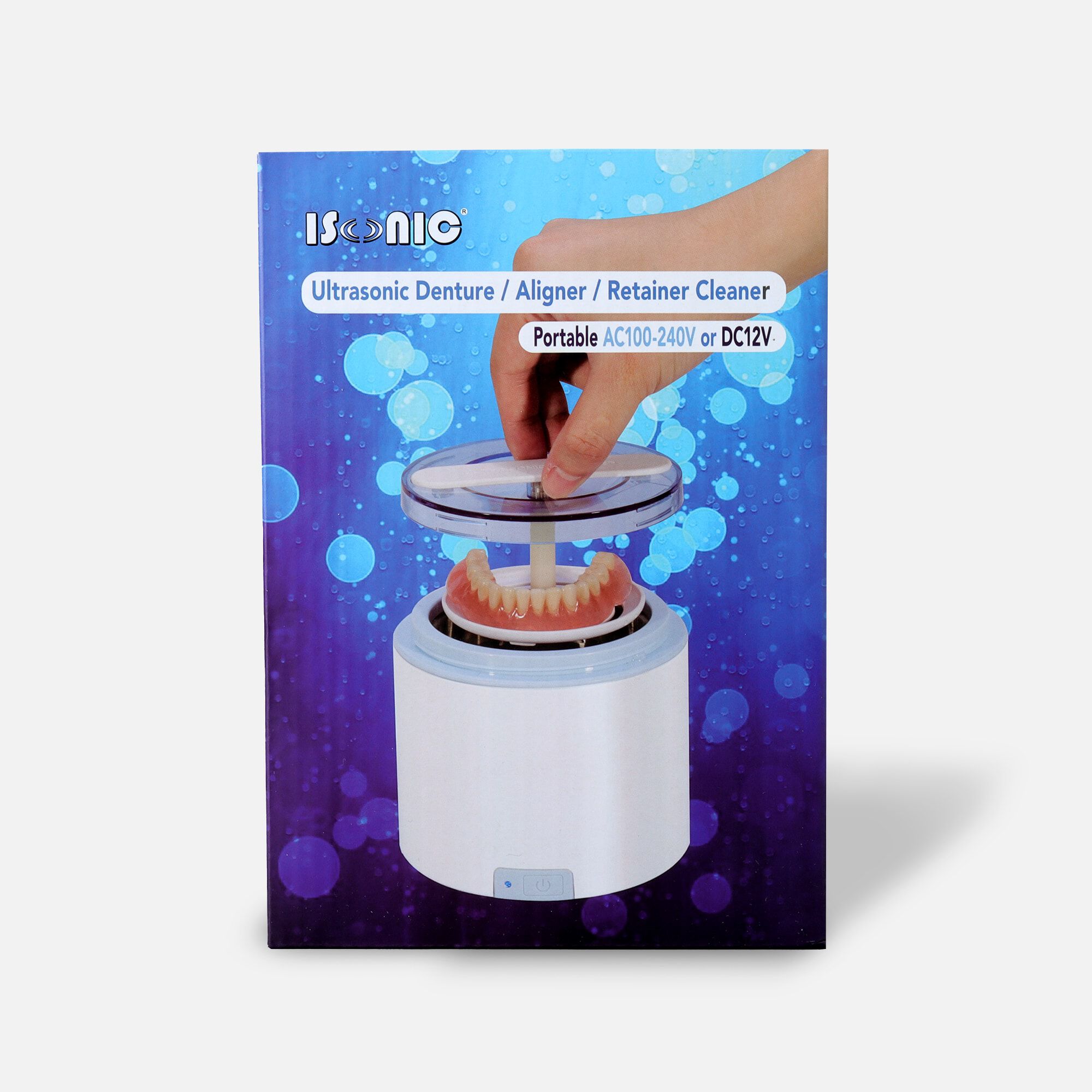 iSonic Ultrasonic Portable Denture & Retainer Cleaner DS180, , large