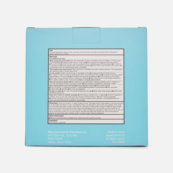Caring Mill™ Air-Activated Back Heat Wrap, 10 Treatments, , large