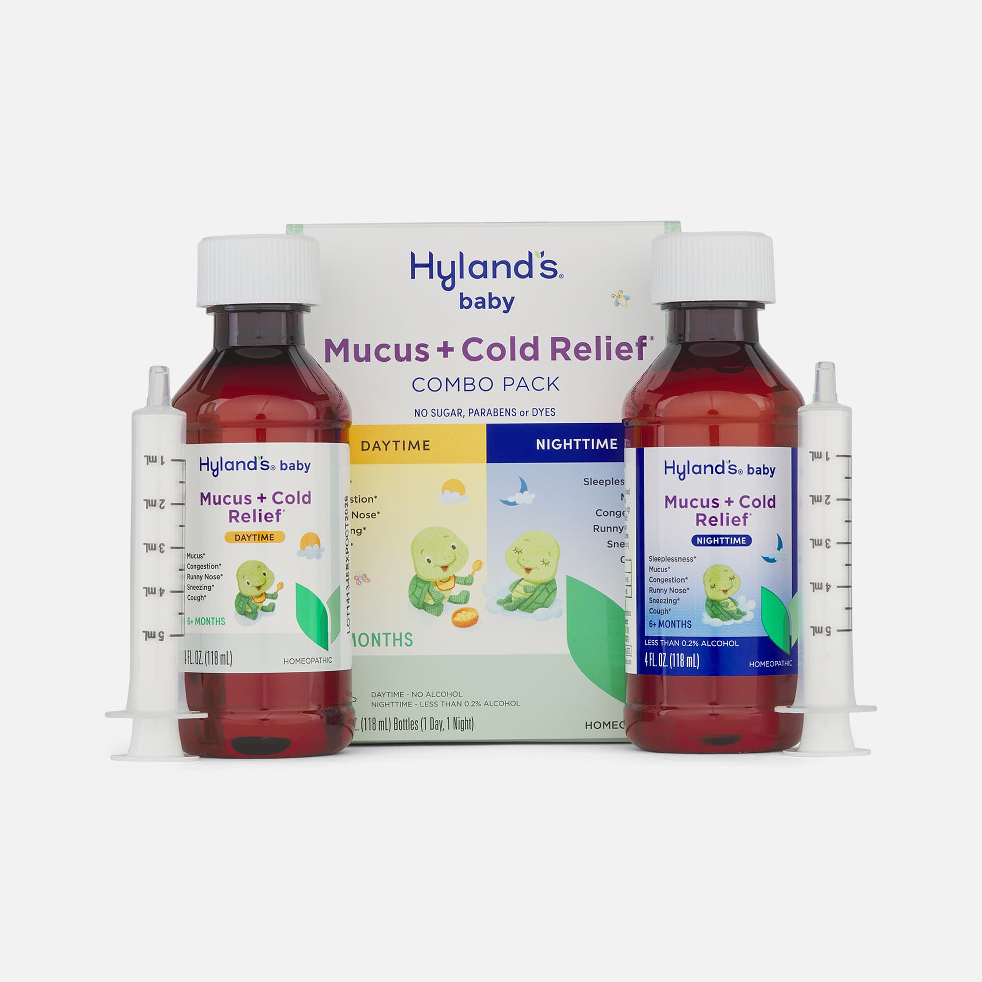 Hyland's Baby Mucus + Cold Relief Day & Night Combo Pack, Two 4 oz. Bottles, , large