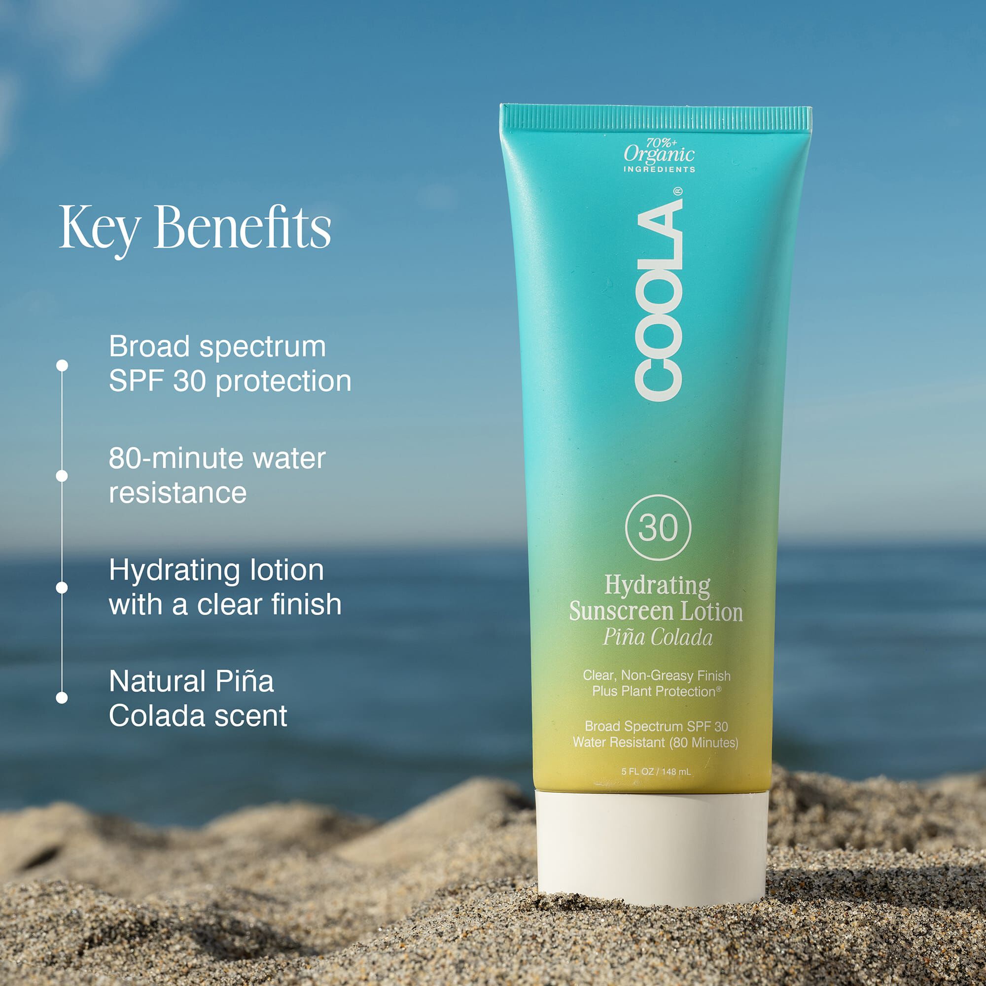 COOLA® Classic Body Organic Sunscreen Lotion, SPF 30, Pi&ntilde;a Colada, 5 fl. oz., , large