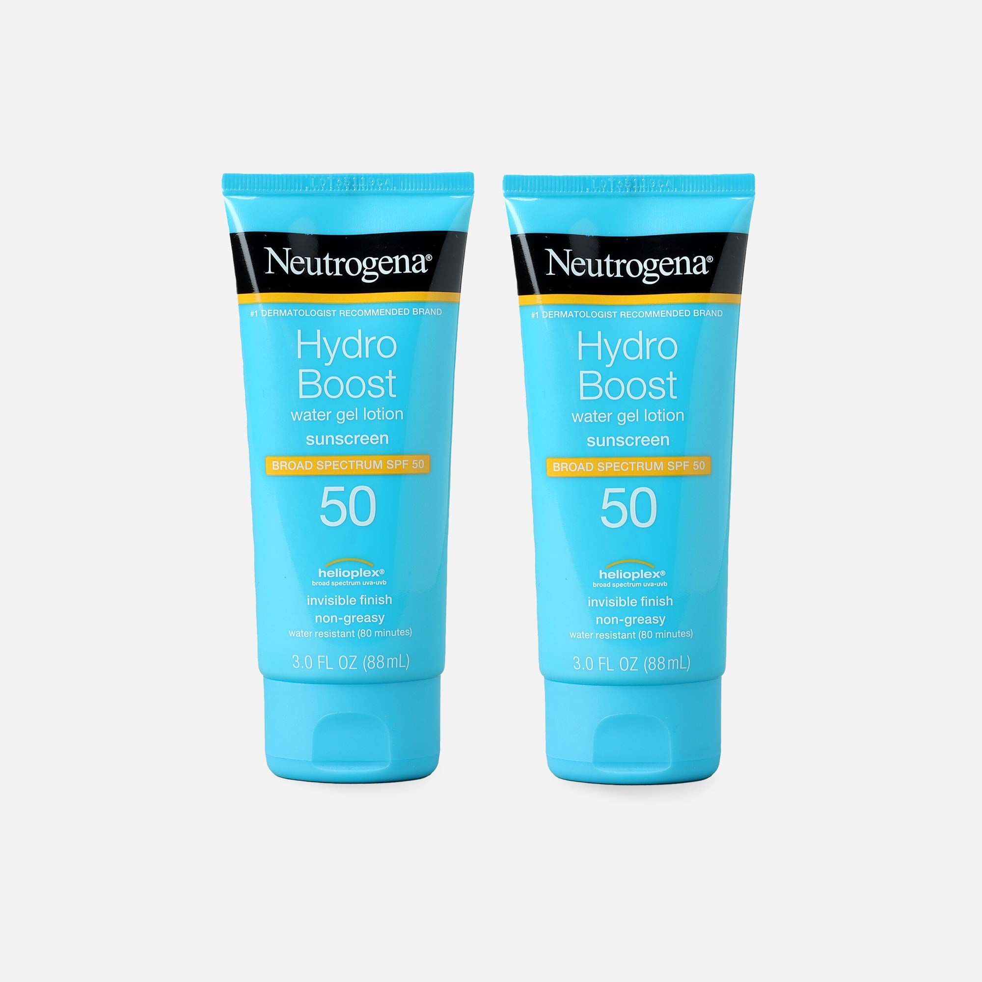 Neutrogena Hydro Boost Water Gel Moisturizing Sunscreen Lotion, SPF 50, 3 fl oz. (2-Pack), , large
