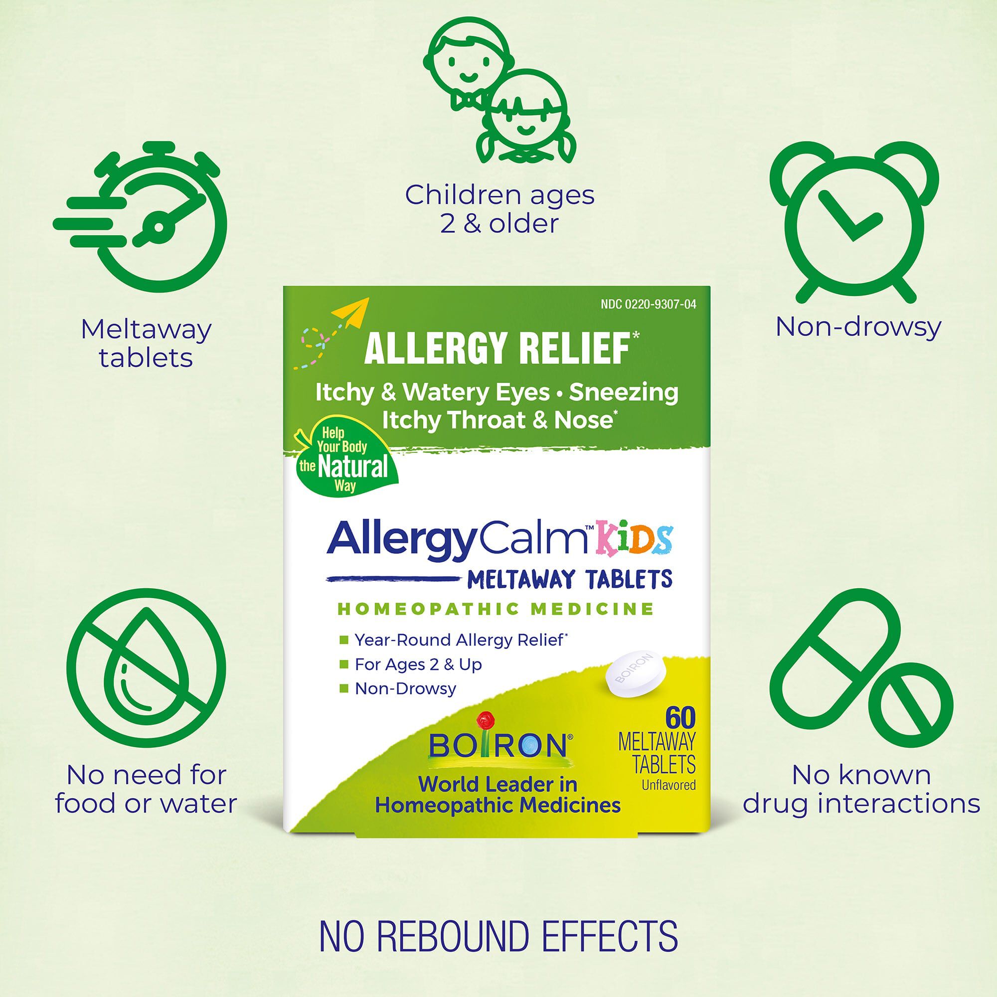 Boiron AllergyCalm Kids Tablets, 60 ct., , large
