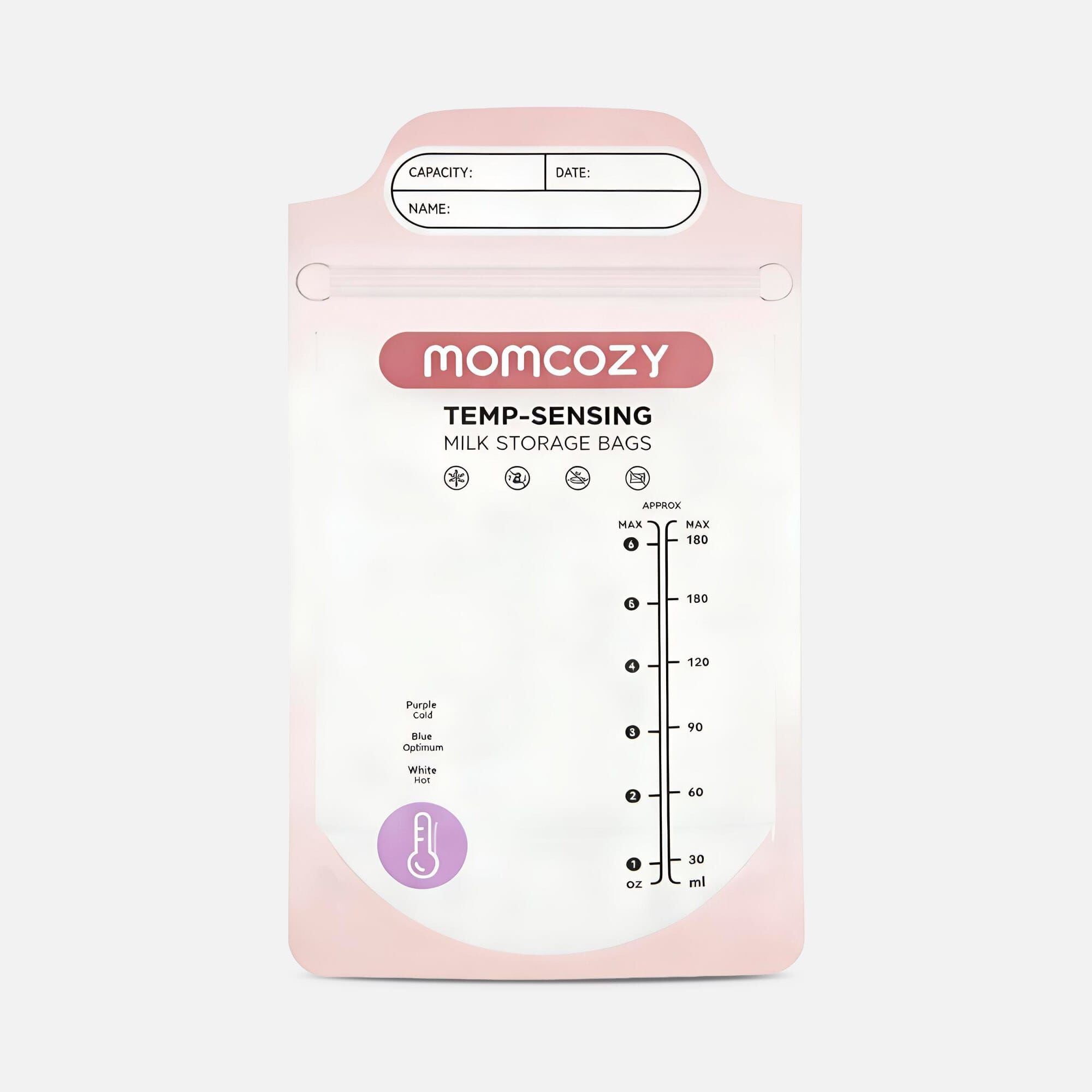 Momcozy Temp-Sensing Breastmilk Storage Bags, 120 ct.