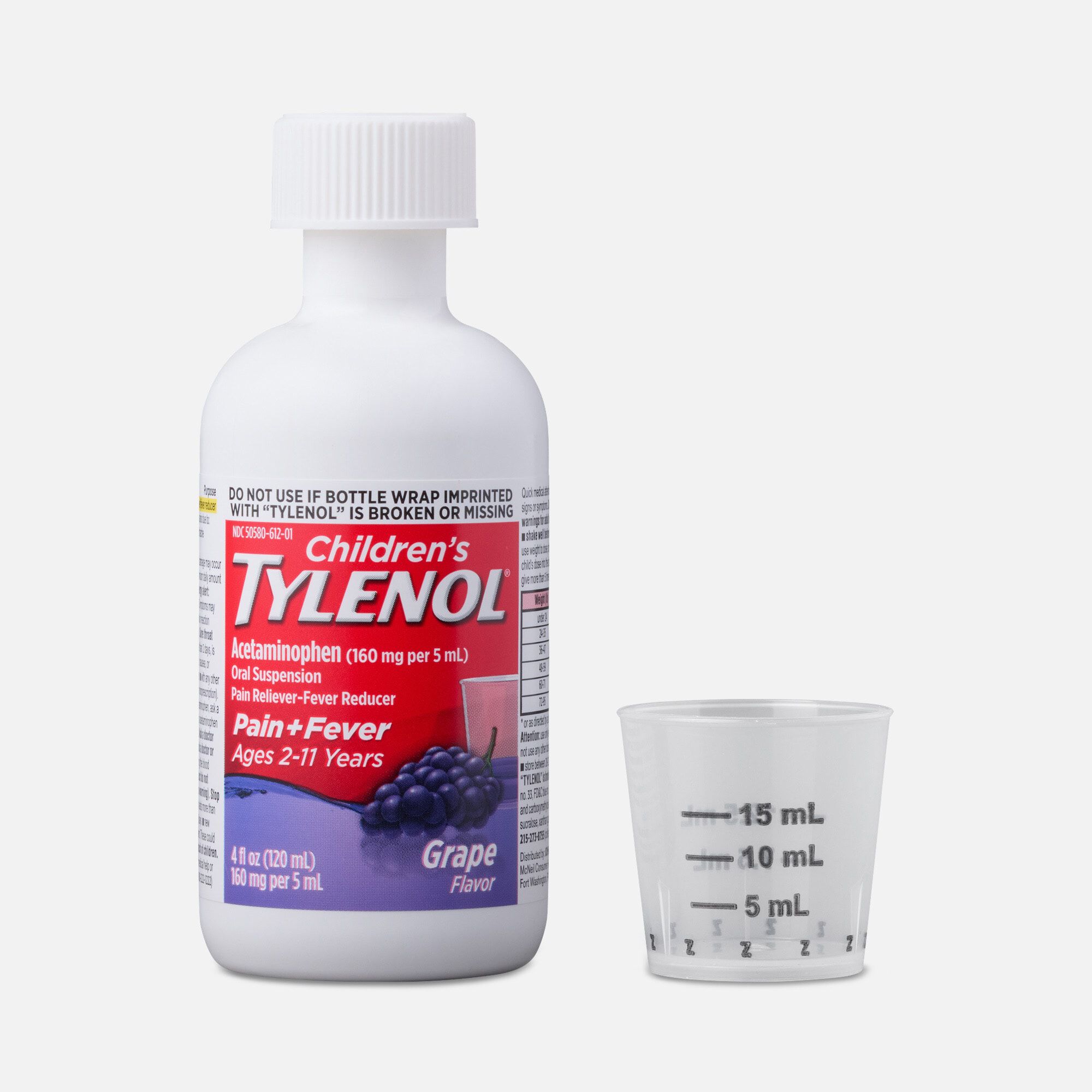 Children's Tylenol Fever Reducer & Pain Reliever, Ages 2-11, 4 fl oz., , large