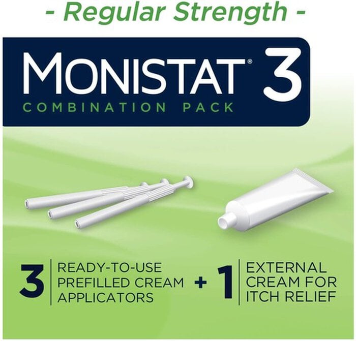 Monistat 3, Cure and Itch Relief, Prefilled Cream, , large