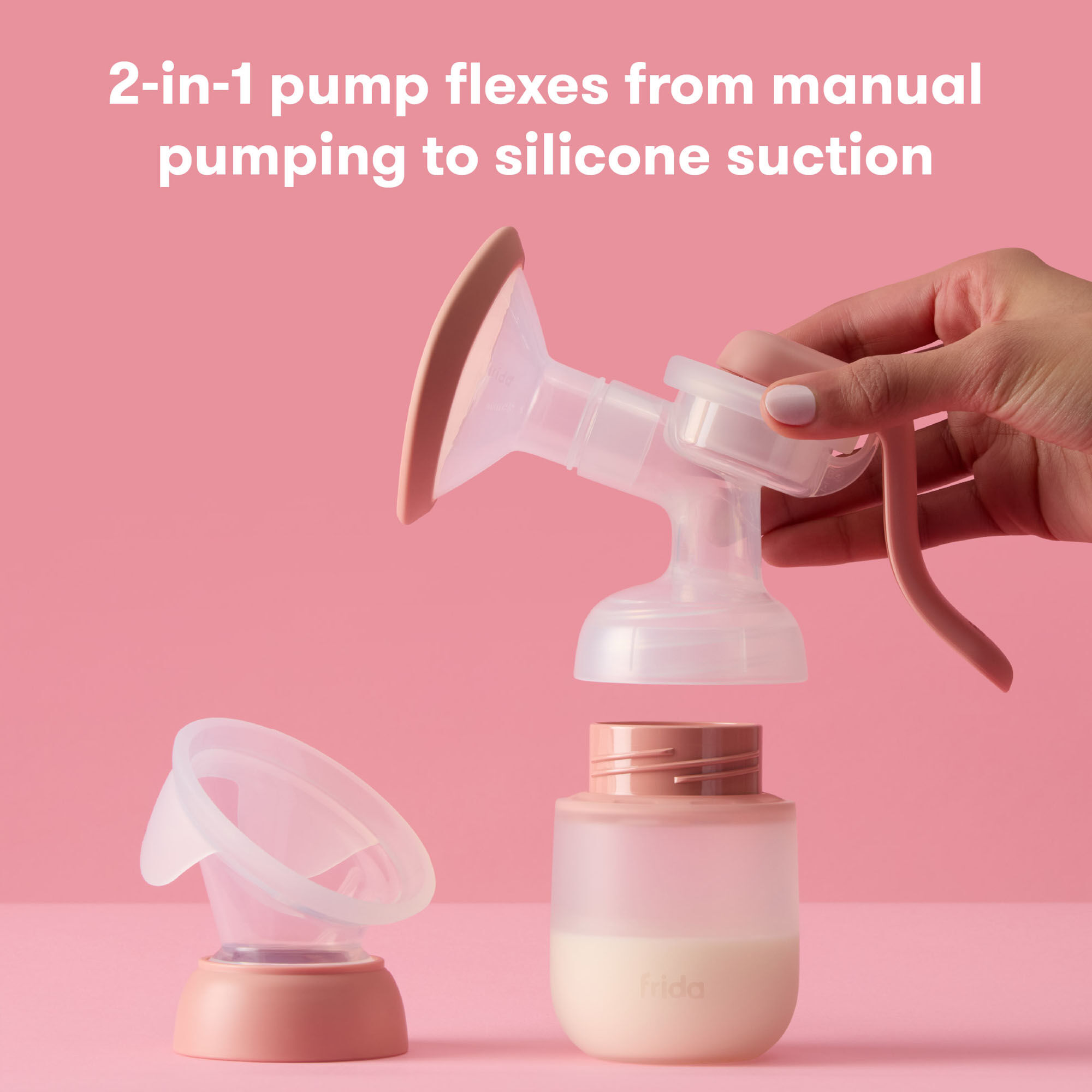 Frida Mom 2-in-1 Manual + Silicone Suction Breast Pump, , large