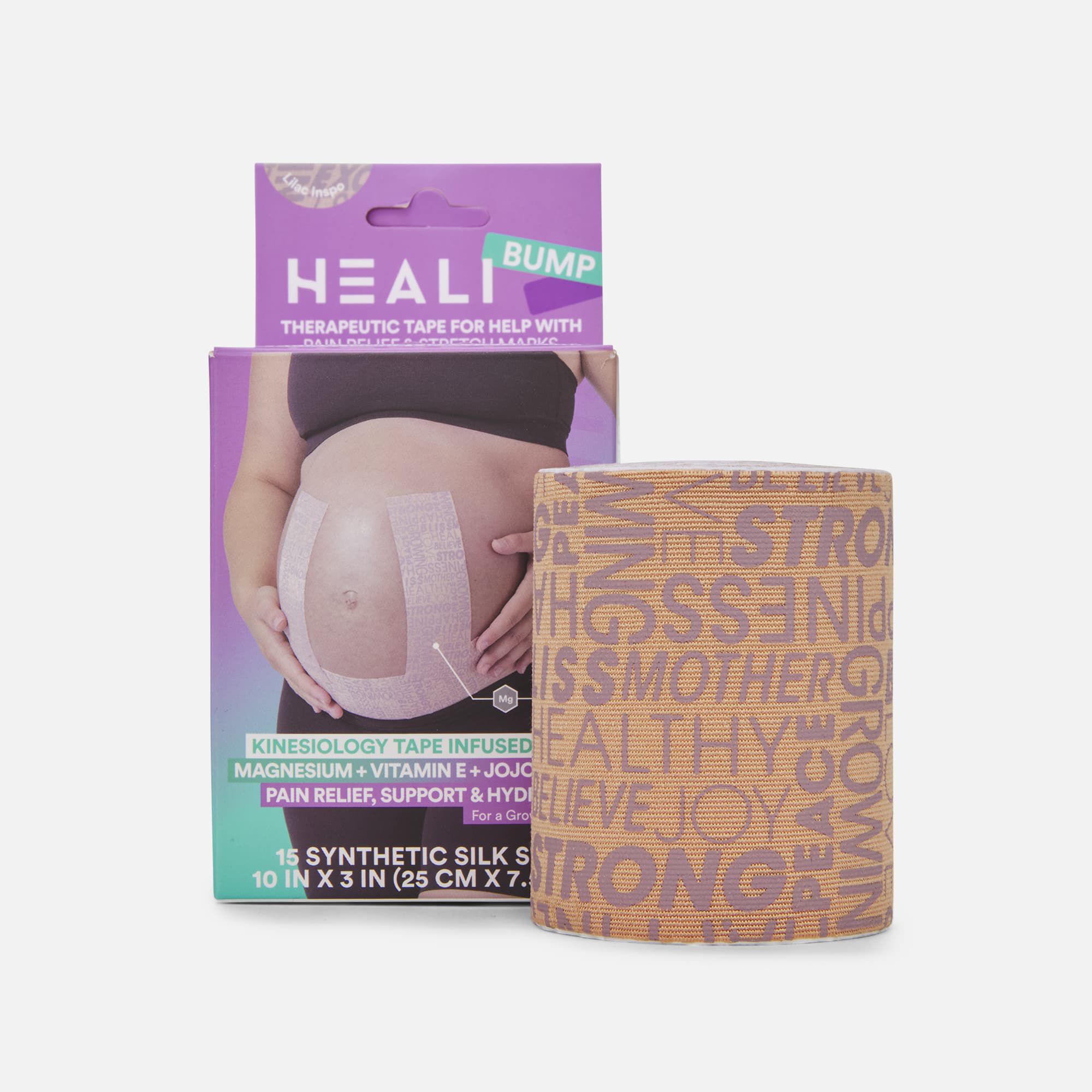 Heali Bump Belly Kinesiology Tape Strips, 15 ct., , large