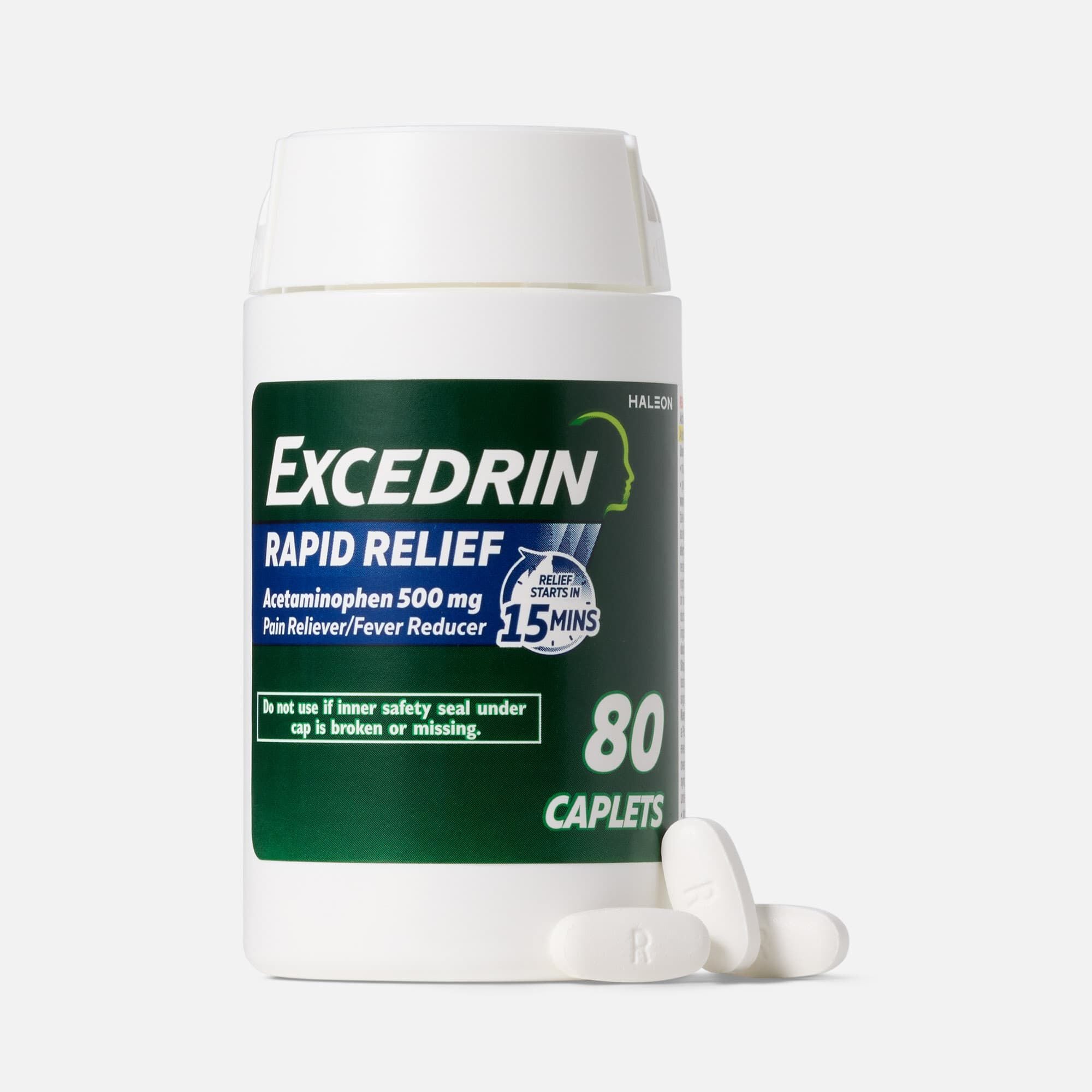 Excedrin Rapid Relief Caplets, 80 ct., , large