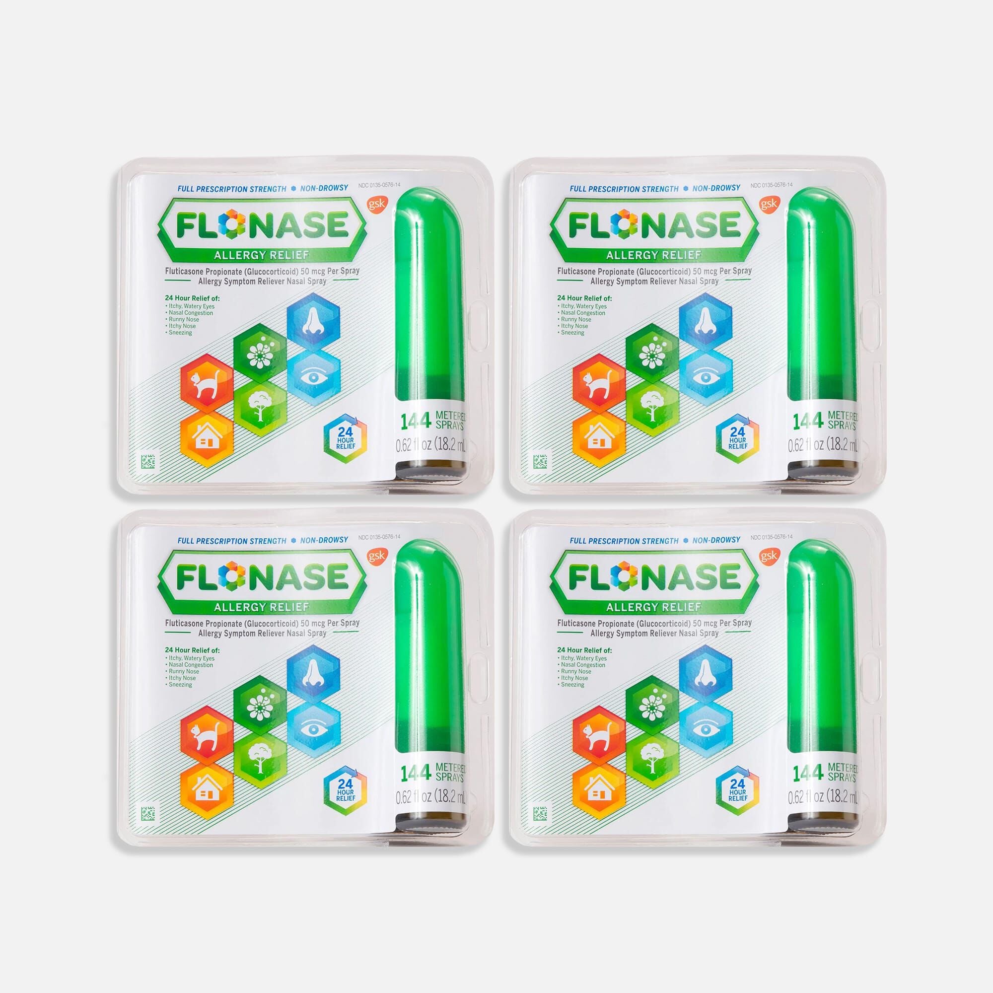 Flonase Allergy Relief Nasal Spray, 144 ct. (4 pack)