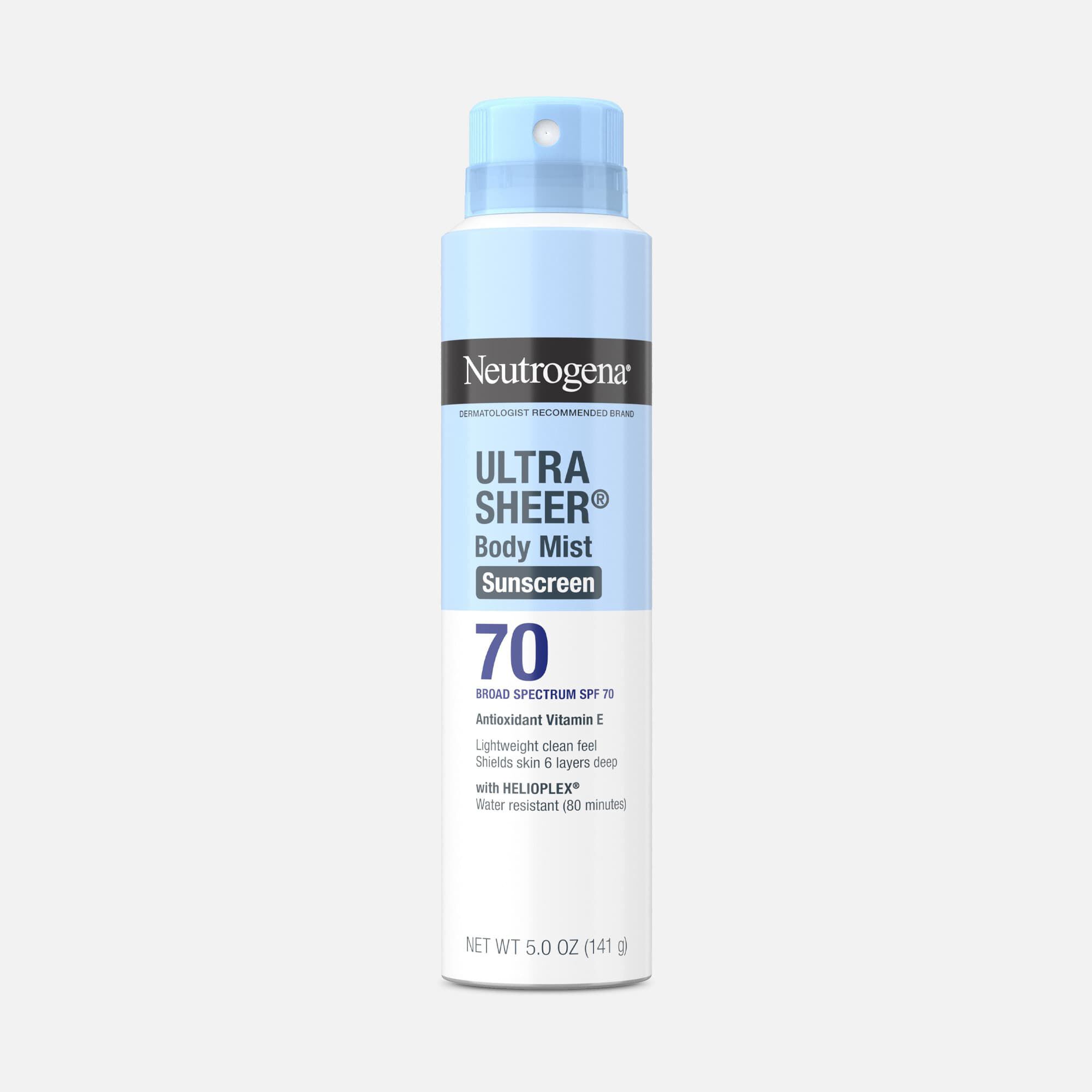 Neutrogena Ultra Sheer Lightweight Sunscreen Spray, SPF 70,  5 oz.