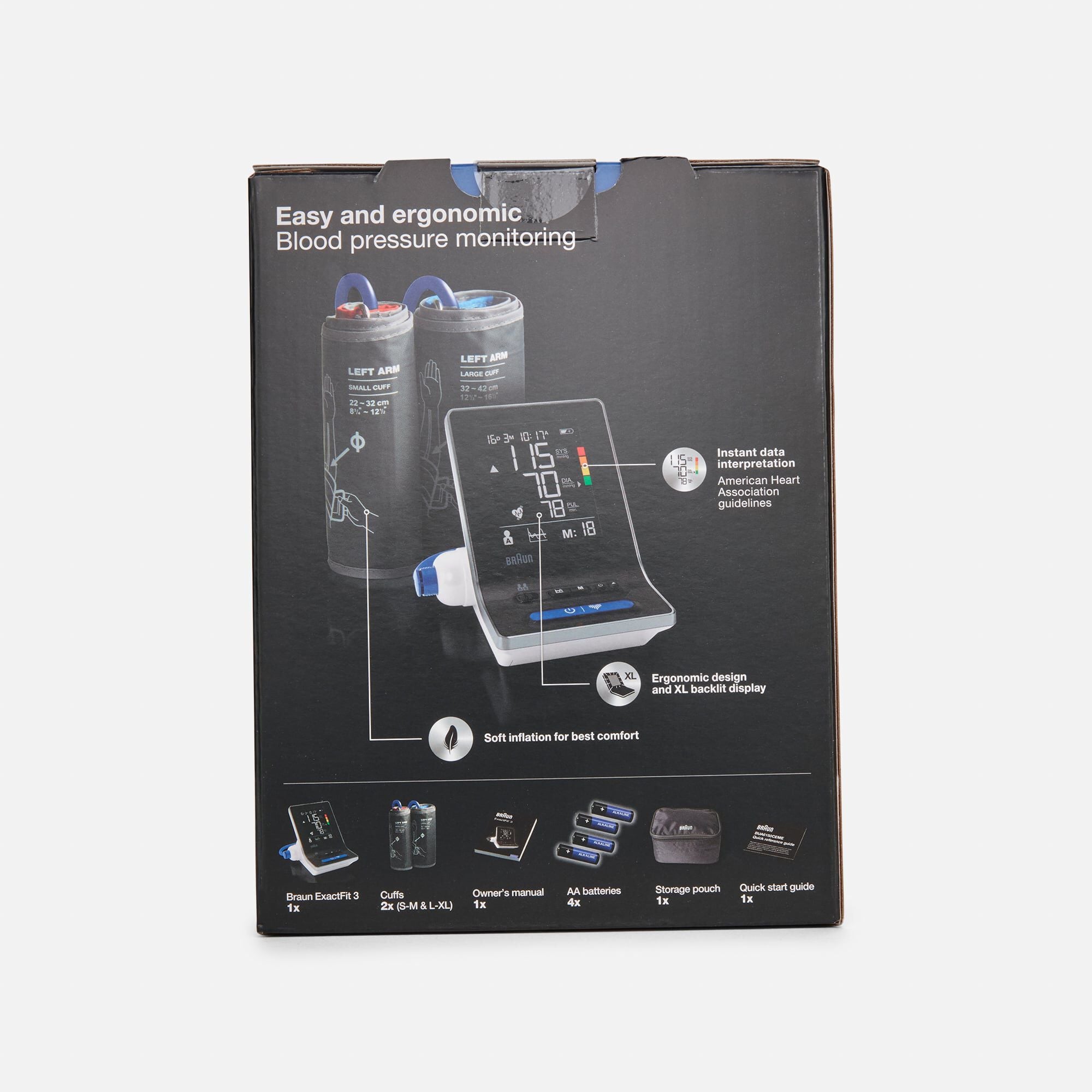 Braun ExactFit 3 Upper Arm Blood Pressure Monitor, , large