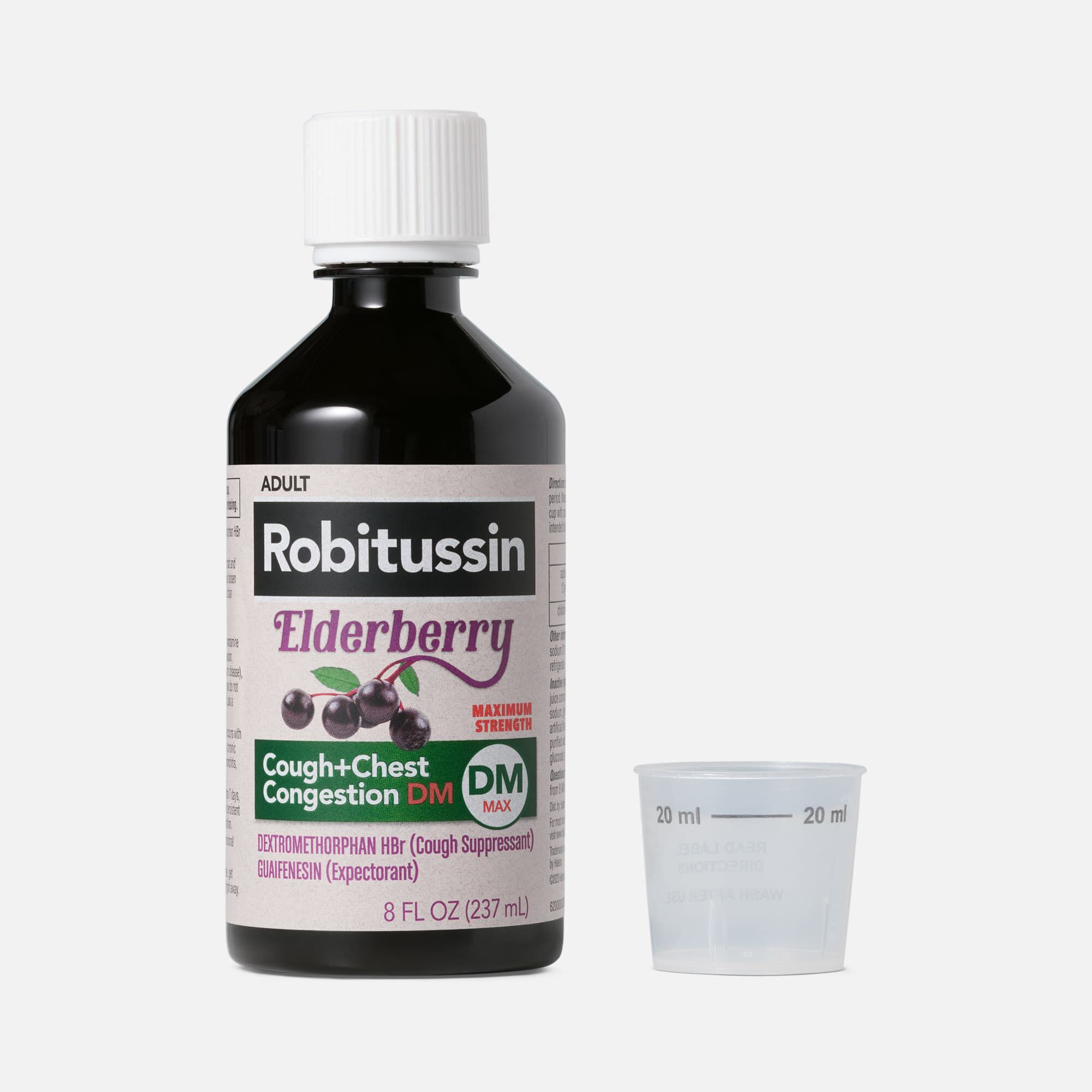 Robitussin® Maximum Strength Elderberry Cough + Chest Congestion DM, 8 fl. oz., , large