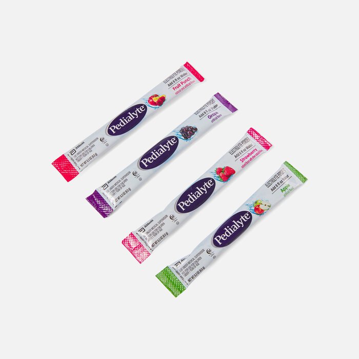 Pedialyte® Electrolyte Powder Pack - Punch, Grape, Apple and Strawberry Flavor Variety, .3 oz., 8 ct., , large