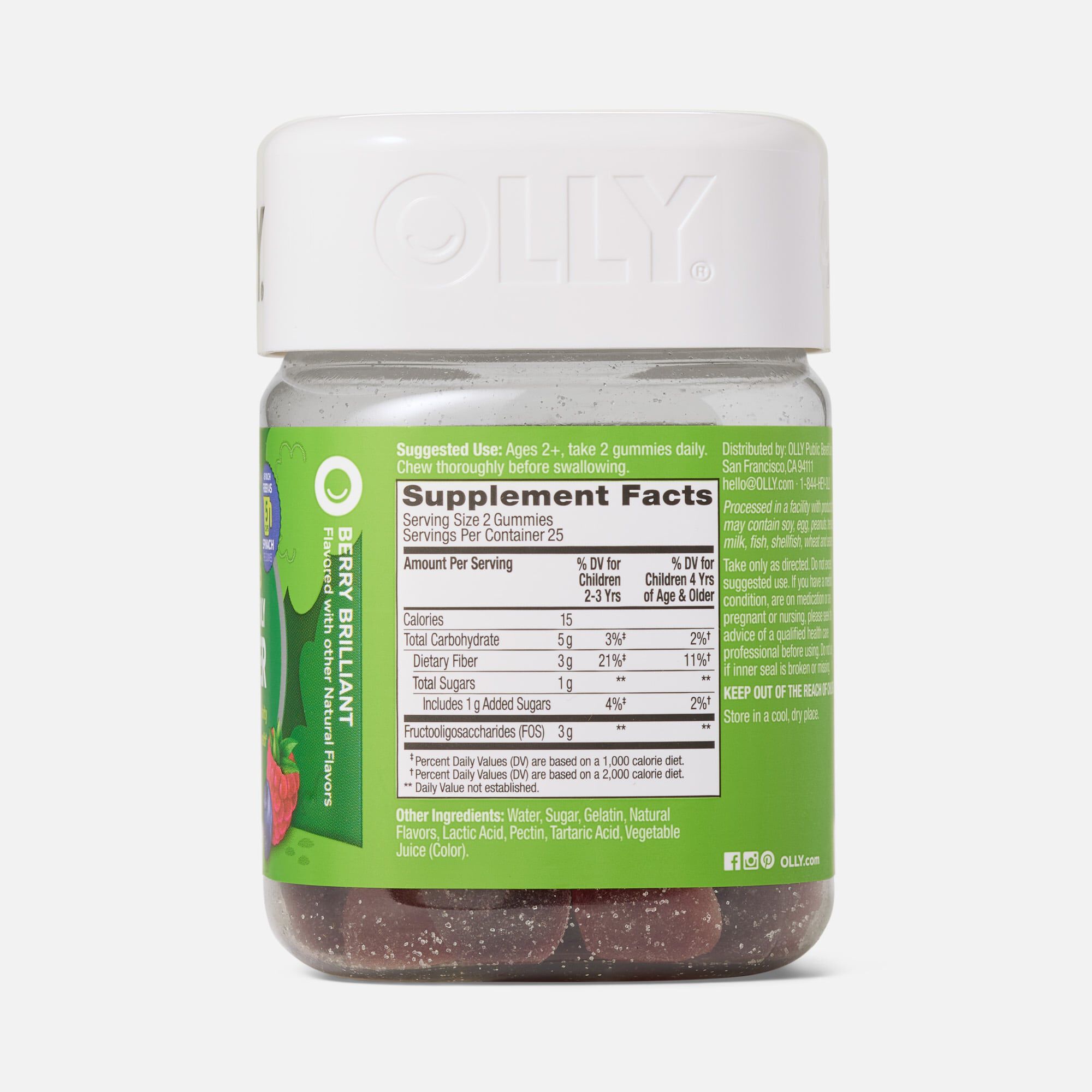 OLLY Kids Friendly Fiber, Berry Brilliant, 50 ct., , large