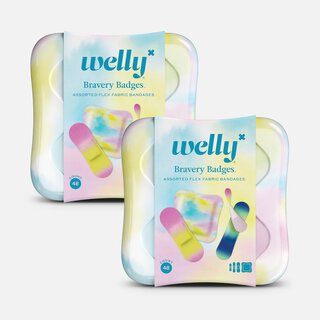 Welly Bravery Badges Colorwash Assorted Flex Fabric Bandages - 48 ct. (2-Pack), , large