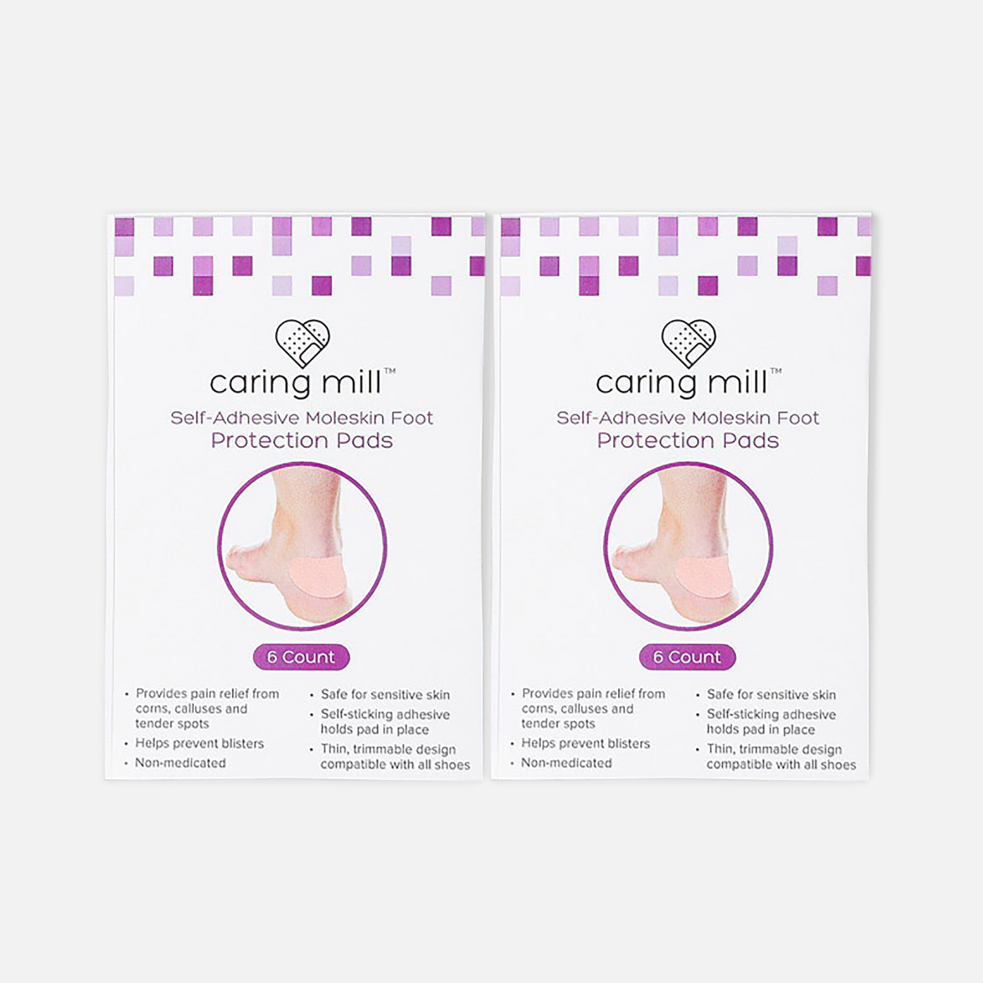Caring Mill™ Self-Adhesive Moleskin Foot Protection Pads, 6 ct. (2-Pack), , large