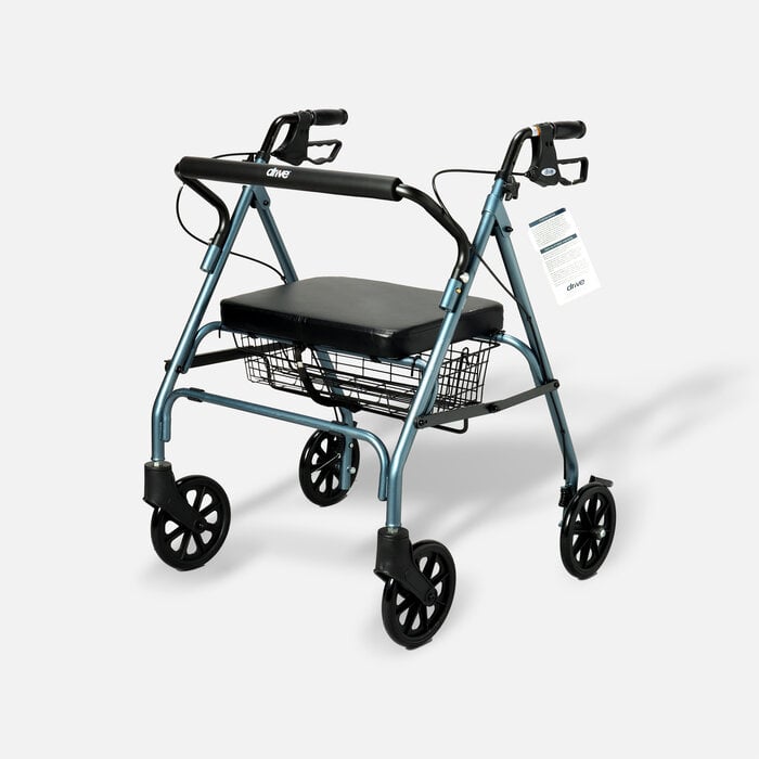 Drive Go-Lite Bariatric Rollator, Blue, large