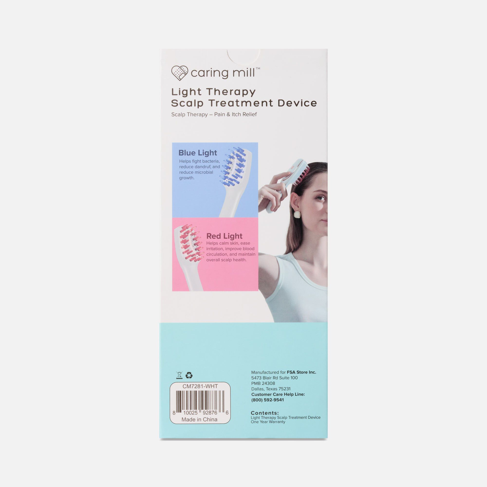 Caring Mill™ Light Therapy Scalp Treatment Device, , large