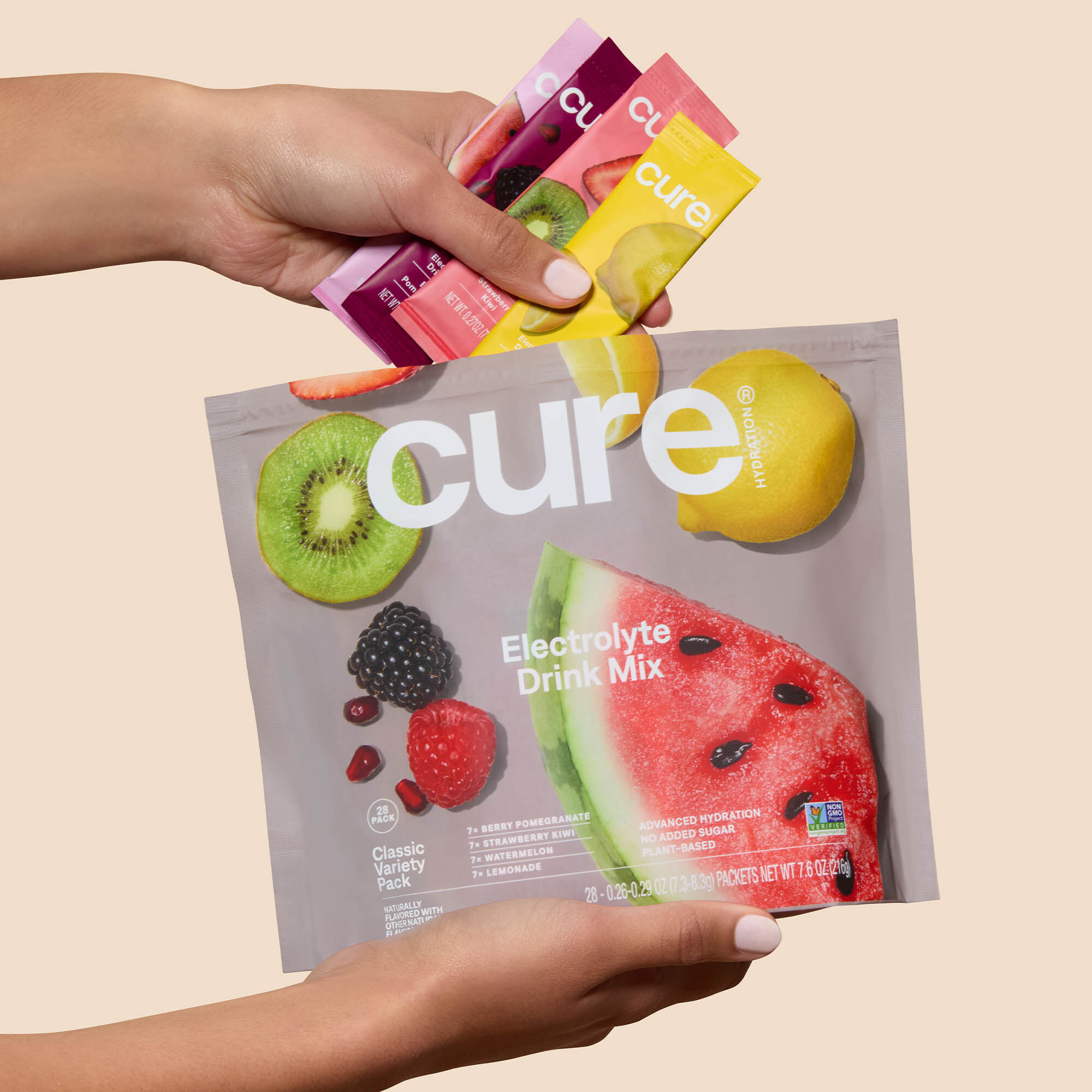 Cure Hydrating Electrolyte Drink Mix Pouches, Original Variety Pack, 28 ct., , large
