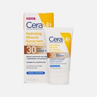 CeraVe Hydrating Mineral Tinted Sunscreen, SPF 30, 1.7 fl oz., , large