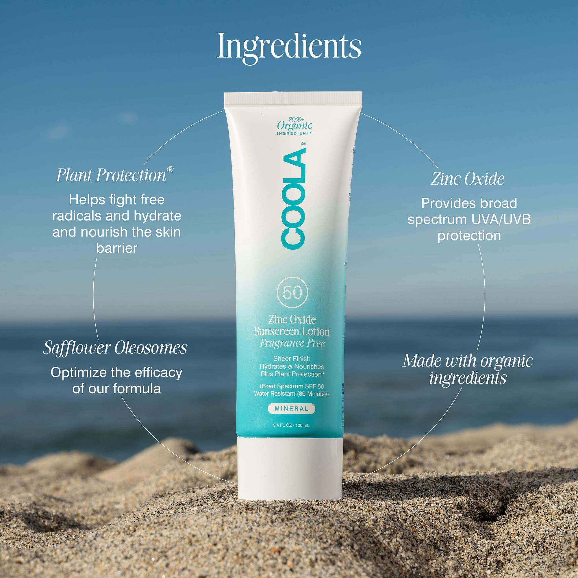 COOLA® Mineral Body Organic Sunscreen Lotion, , large