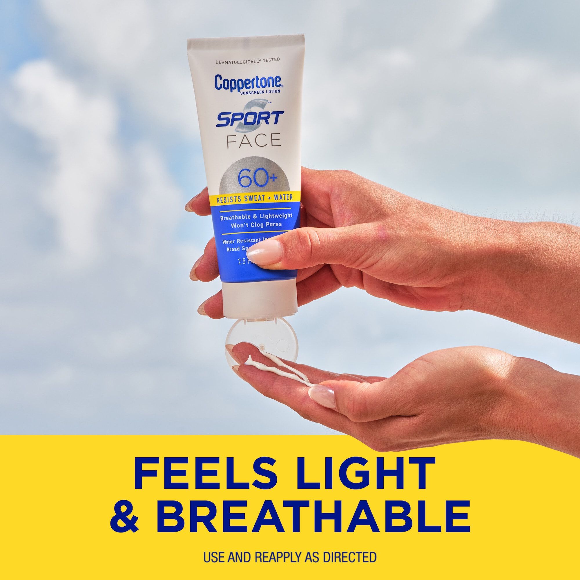 Coppertone Sport Face Sunscreen Lotion, SPF 60+,  2.5 fl oz., , large