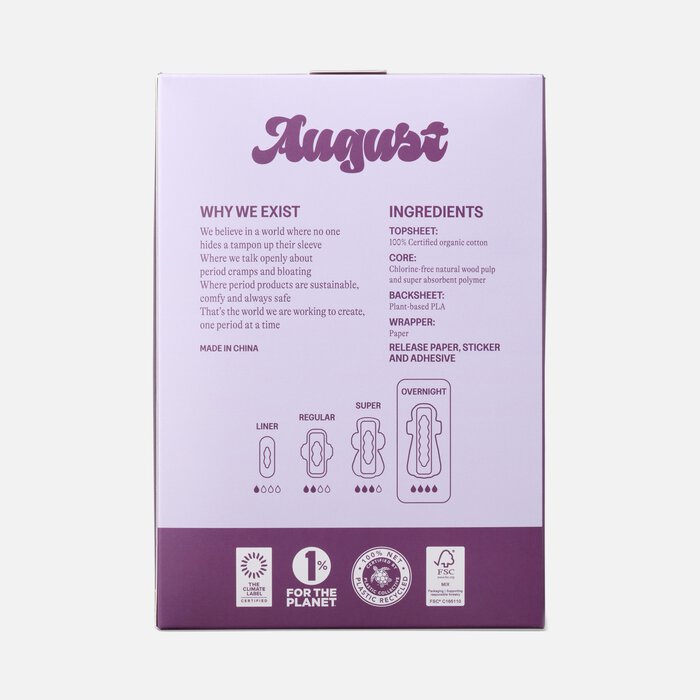 August Overnight Pads, 16 ct., , large