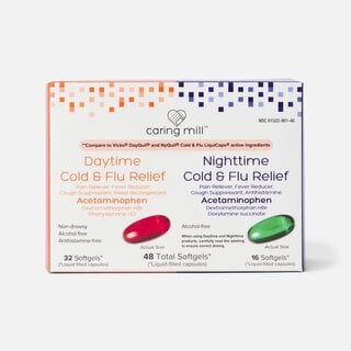 Caring Mill™ Day/Night Multi-Symptom Cold & Flu Relief Combo Softgels, 48 ct., , large