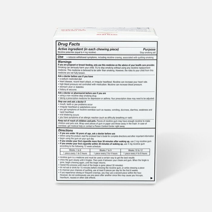 Nicorette Nicotine Gum, Cinnamon, 4mg, 100 ct., , large