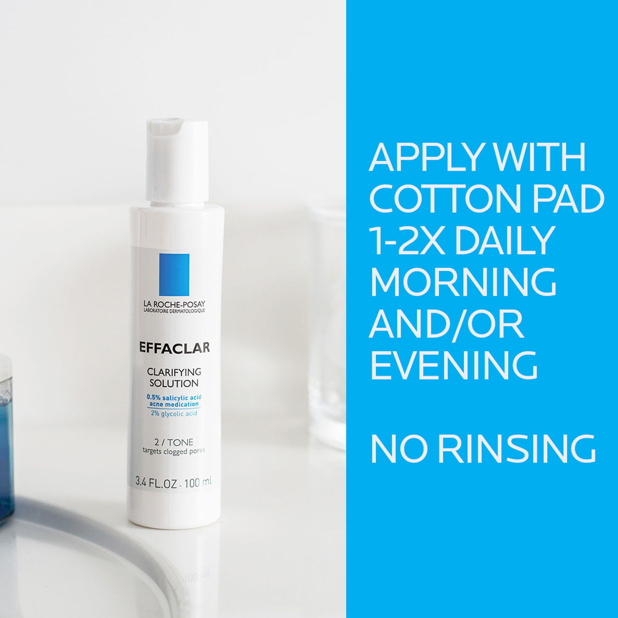 La Roche-Posay Effaclar Clarifying Solution Acne Toner with Salicylic Acid, 6.76 oz., , large