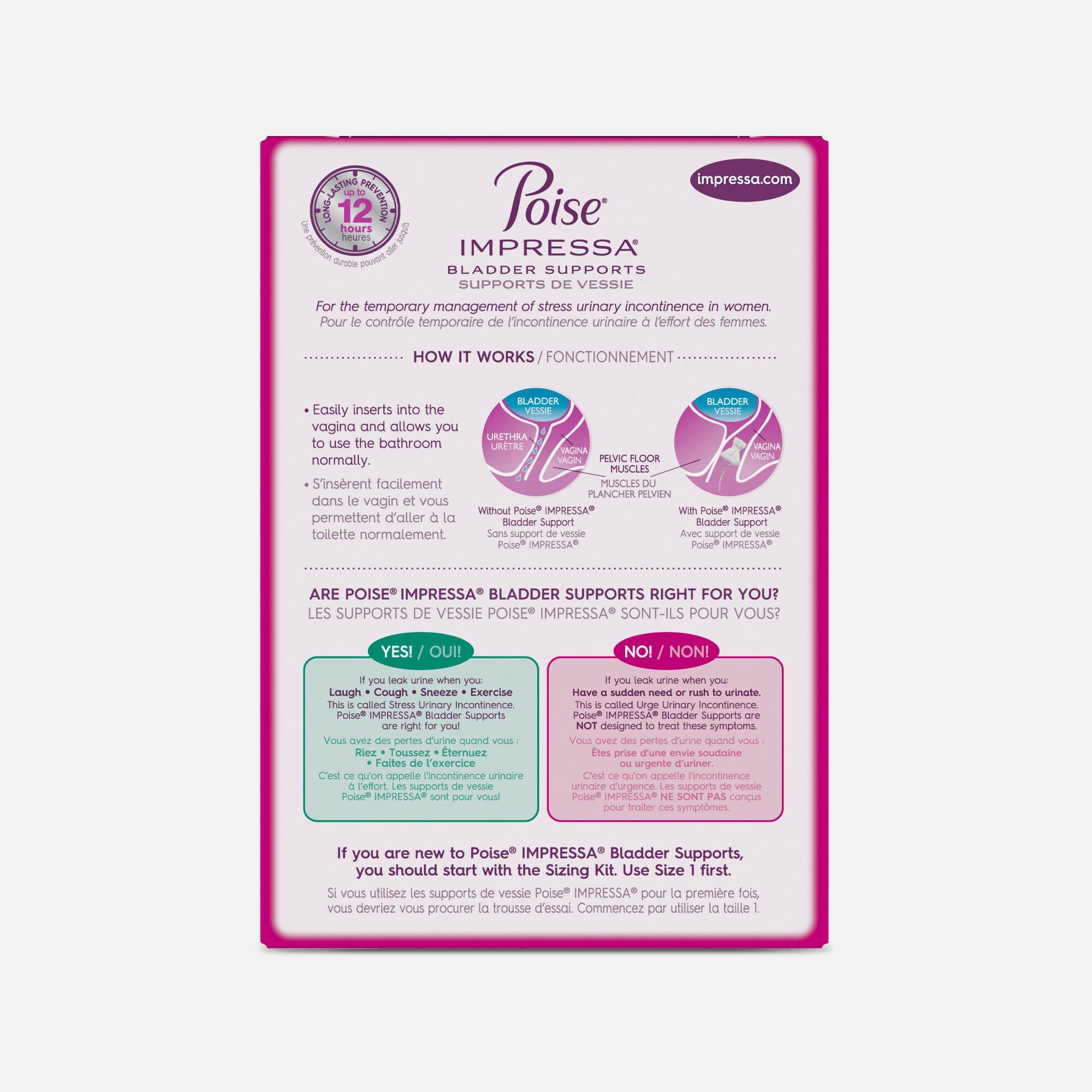 Poise Impressa Incontinence Bladder Support for Women, Bladder Control, 21 ct., , large