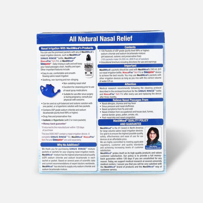 NeilMed Sinus Rinse Regular Refill Packets, 100 ct., , large