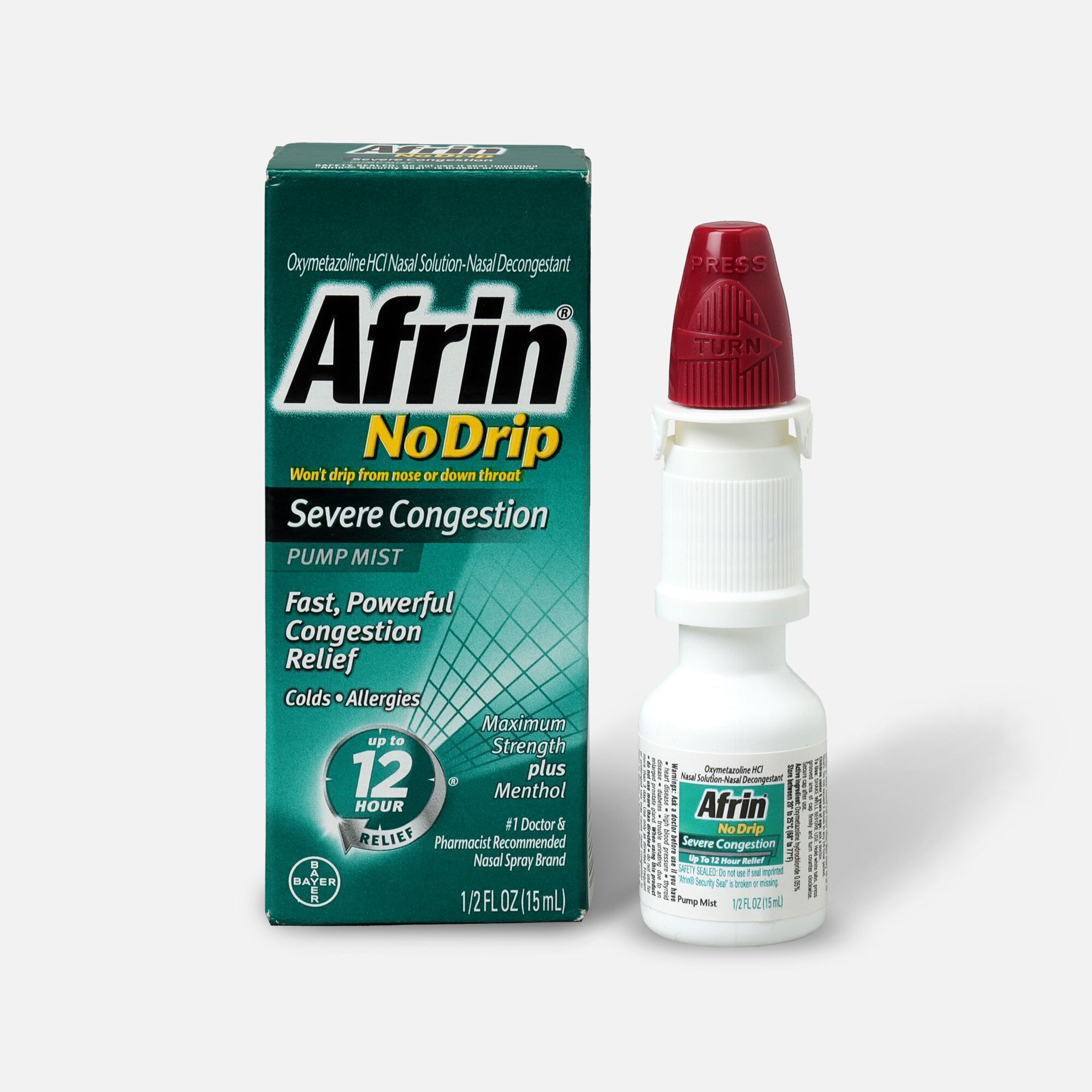 Afrin No Drip Severe Congestion Pump Nasal Mist, .5 oz., , large