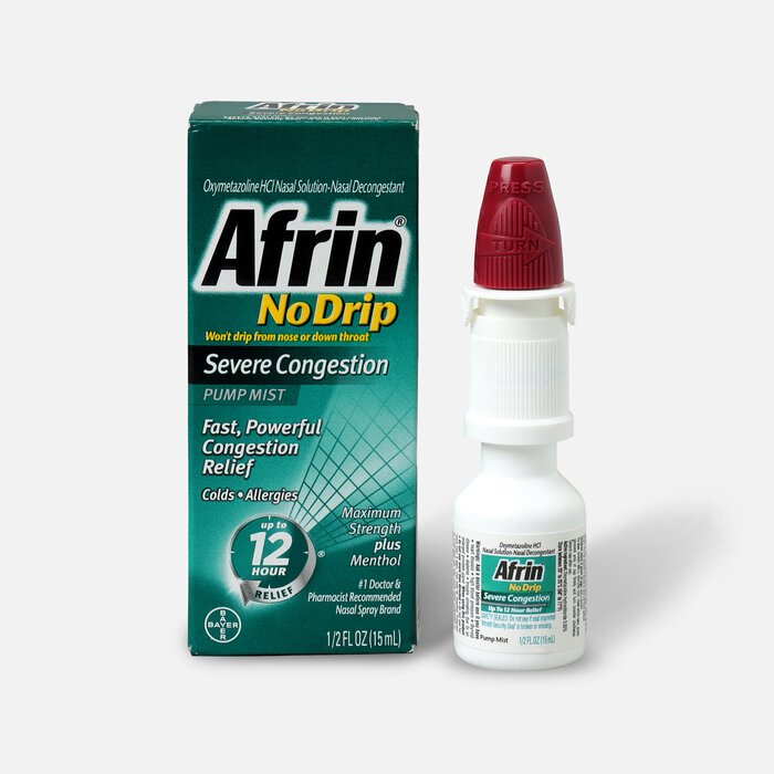 Afrin No Drip Severe Congestion Pump Nasal Mist, .5 oz., , large