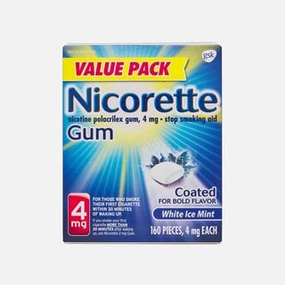 Nicorette Nicotine Gum, White Ice Mint, 4mg, 160 ct.