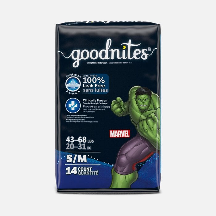 Goodnites Bedtime Underwear for Boys, , large