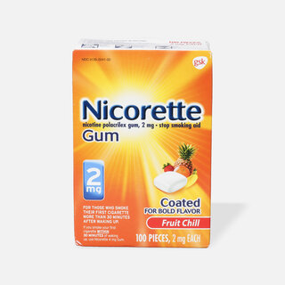 Nicorette Nicotine Gum, Fruit Chill, 2mg, 100 ct.