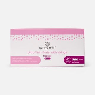 Caring Mill™ Ultra Thin Pads With Wings Size 1, 42 ct.