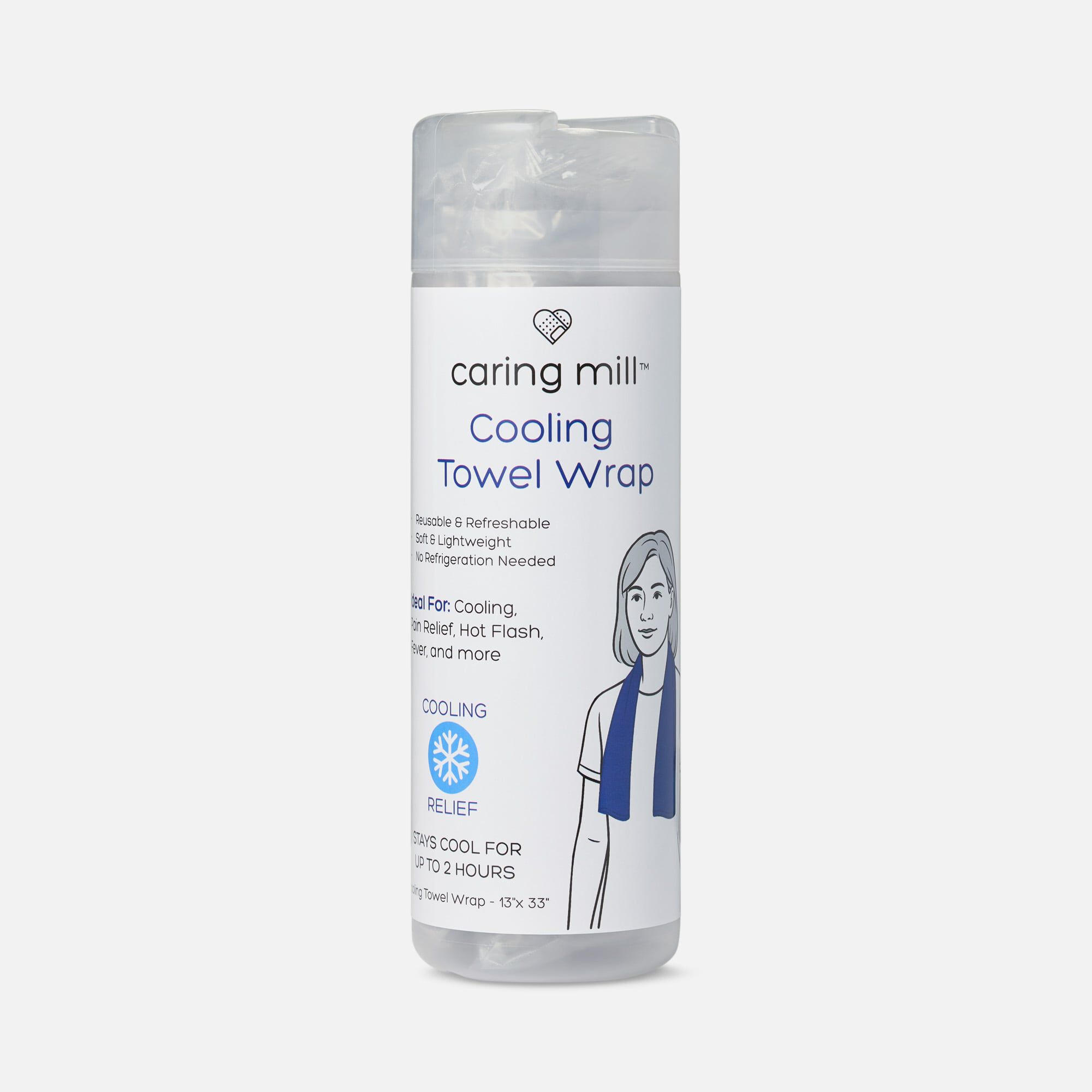 Caring Mill™ Pain Relief and Hot Flash Relief Cooling Towel, , large