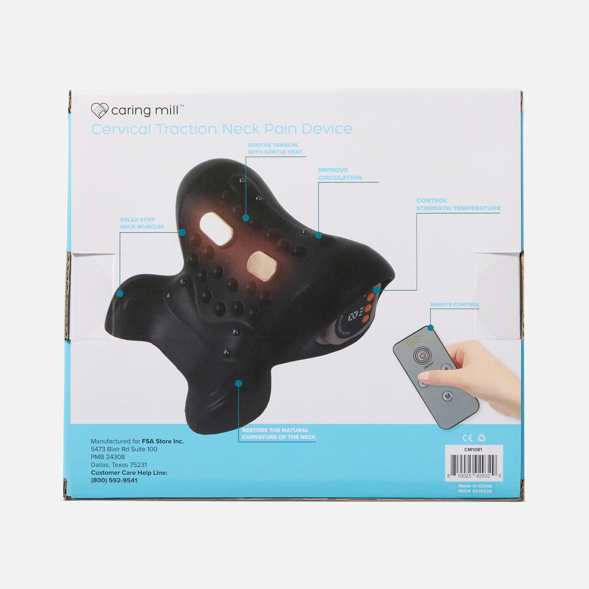 Caring Mill™ Cervical Traction and Neck Pain Release Stretcher with Heat and Massage, , large