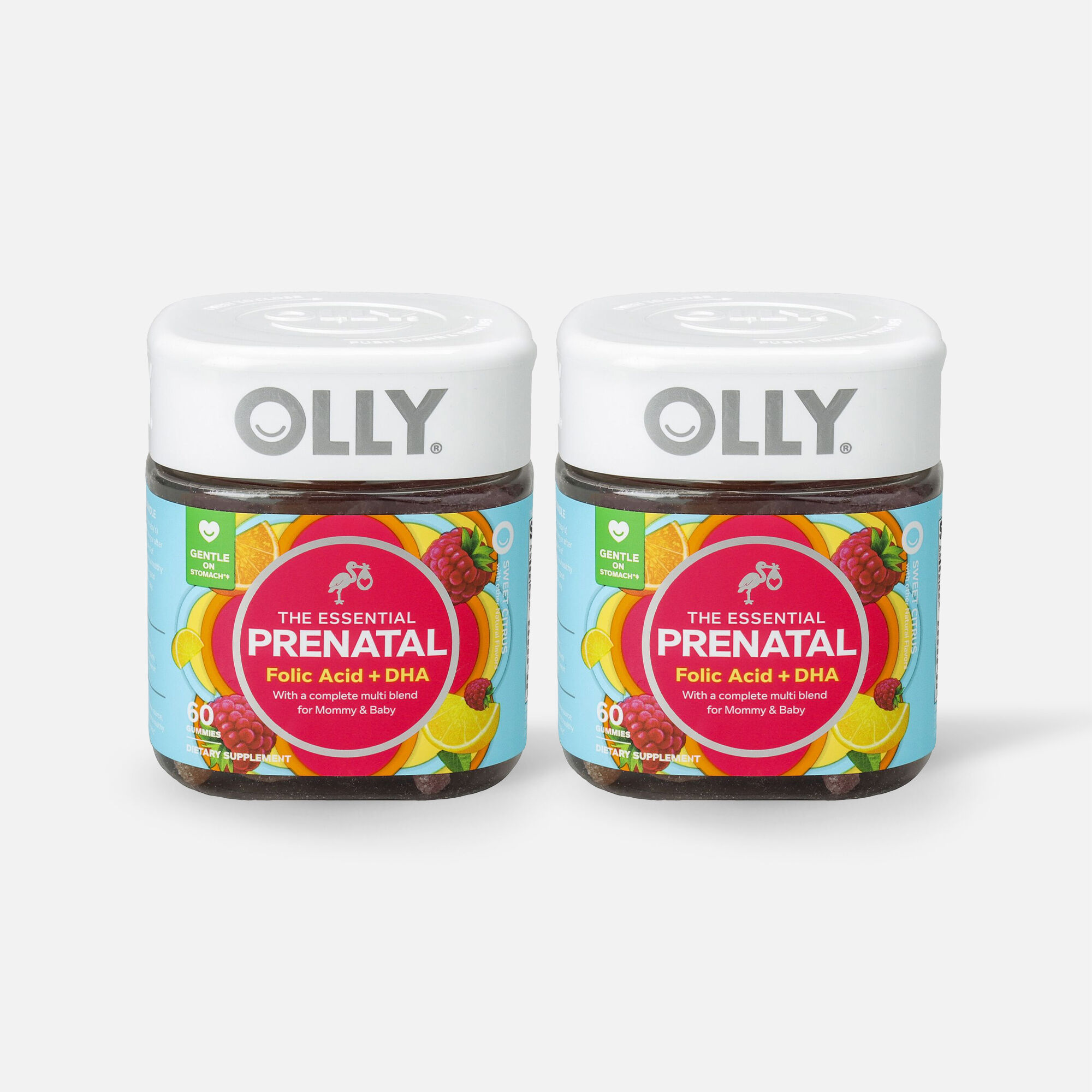 OLLY The Essential Prenatal Gummy Multivitamin, Sweet Citrus, 30 Day Supply, 60ct. (2-Pack), , large