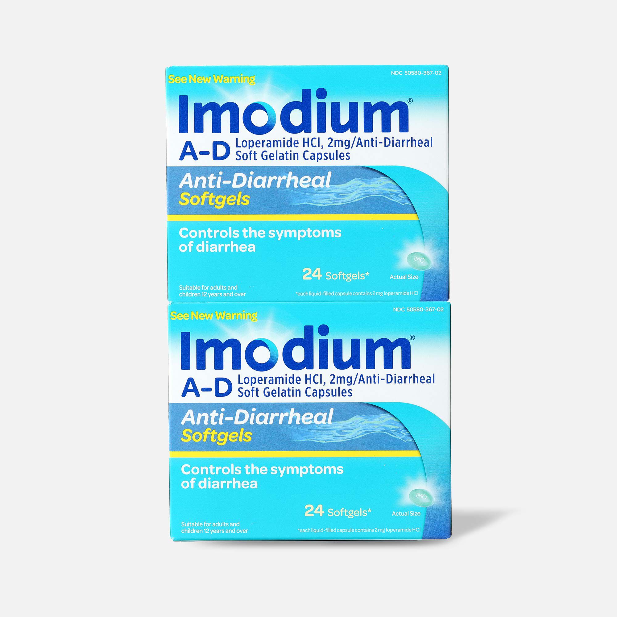 Imodium A-D Anti-Diarrheal, Softgels 24 ct. (2-Pack), , large