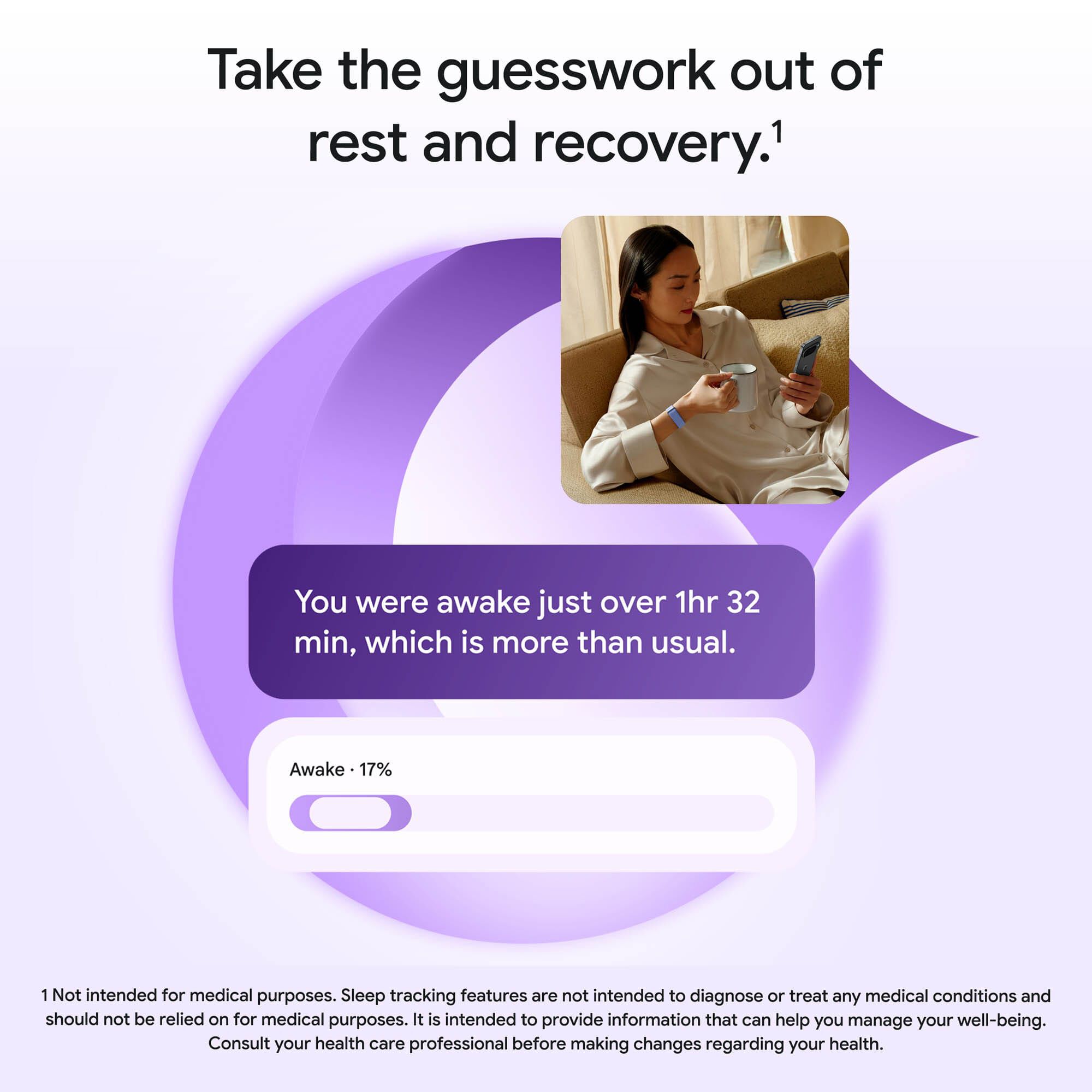 Google Fitbit Air, Screenless Fitness and Health Tracker, Lavender, One Size, Lavender, large