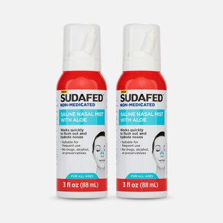 Sudafed Non-Medicated Saline Nasal Mist with Aloe, 3 fl oz. (2-Pack), , large