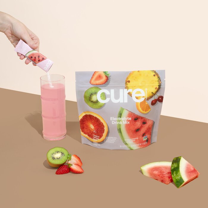 Cure Hydrating Electrolyte Drink Mix Pouches, 28 ct., , large